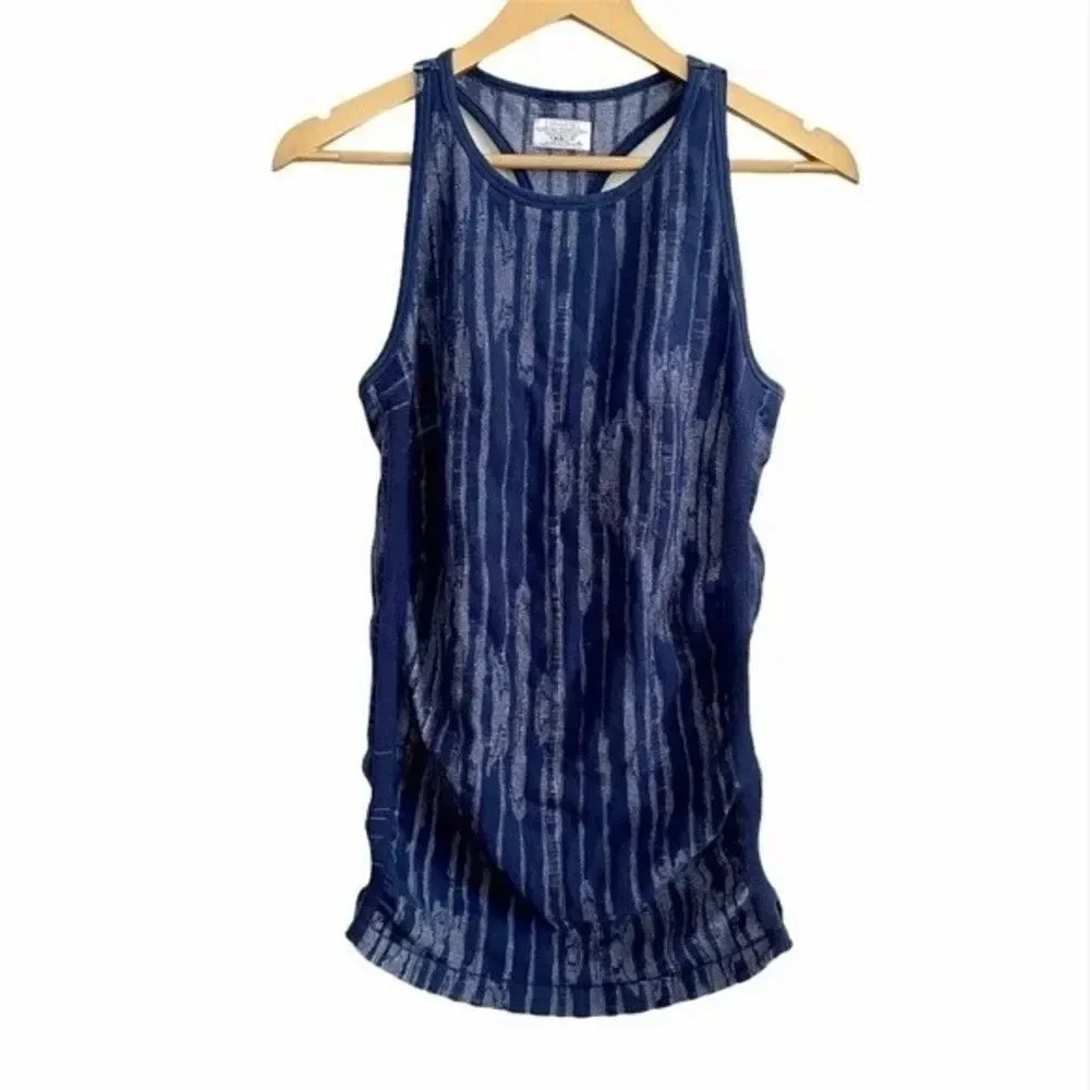 Athleta Ikat Pure Seemless Navy Tank Top